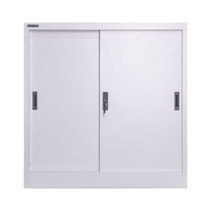 ISO OHSAS Sliding Door One Shelf Metal Office Cupboard