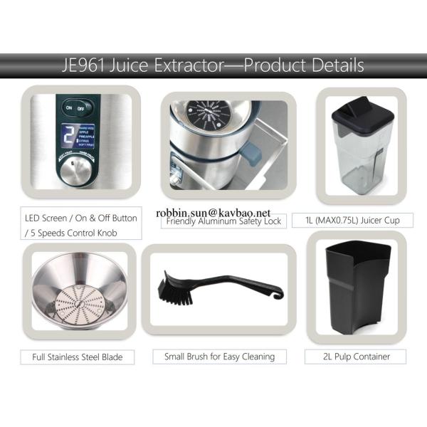 1000W Stainless Steel Luxury Juice Extractor with LCD 1000W Stainless Steel Luxury Juice Extractor with LCD