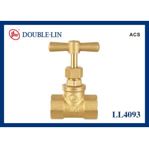 China T Handle Female X Female 1 Inch Brass Gate Valve on sale
