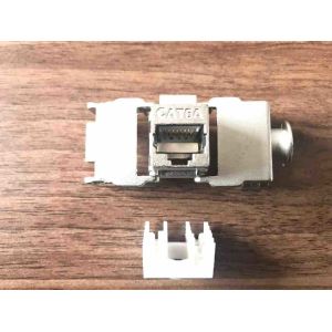 FTP Cat6 Punch Down Keystone Jack RJ45 180 Degree Metallic Color OEM / ODM