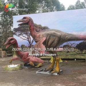 Realistic Animatronic Caudipteryx Dinosaur: Feathered Detail With Dynamic