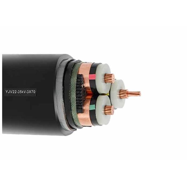 Buy 19 / 33KV 3 Core X 95mm2 Armoured Power Cable Copper Armored Electrical Cable at wholesale prices