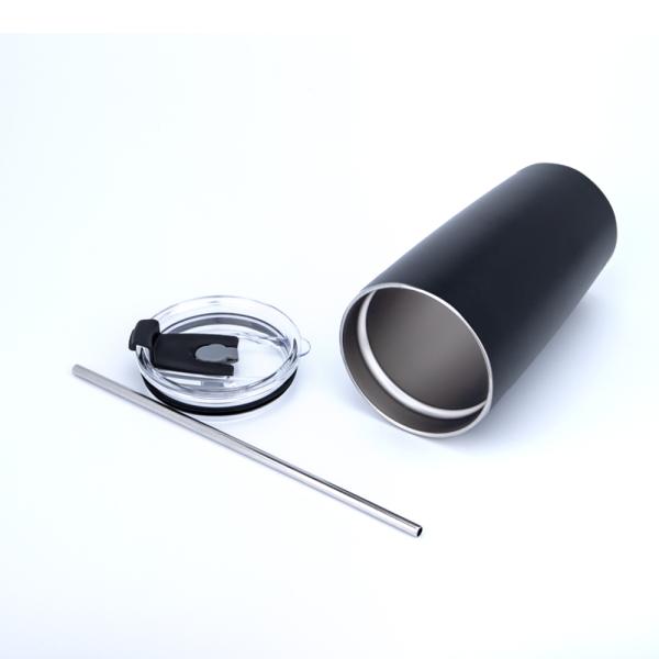 600ML 2022 Custom stainless steel cup Stainless Steel vacuum flask with straws and lid