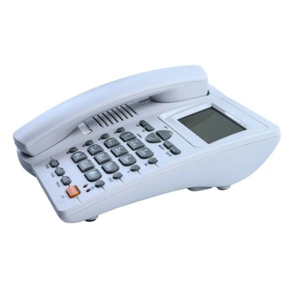 ABS Caller ID Telephone Adjustable LCD Brightness Corded House Phones