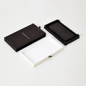 Customized Logo Black Cardboard Mobile Phone Case Packaging Drawer Box