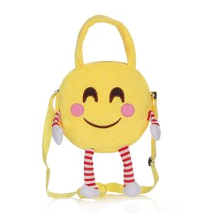 Machine Washable Emoji Plush Backpack With PP Cotton Filled