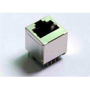 16.4mm Height Vertical RJ45 Jack Female Connector Top Entry 8P8C Shield wo/LED