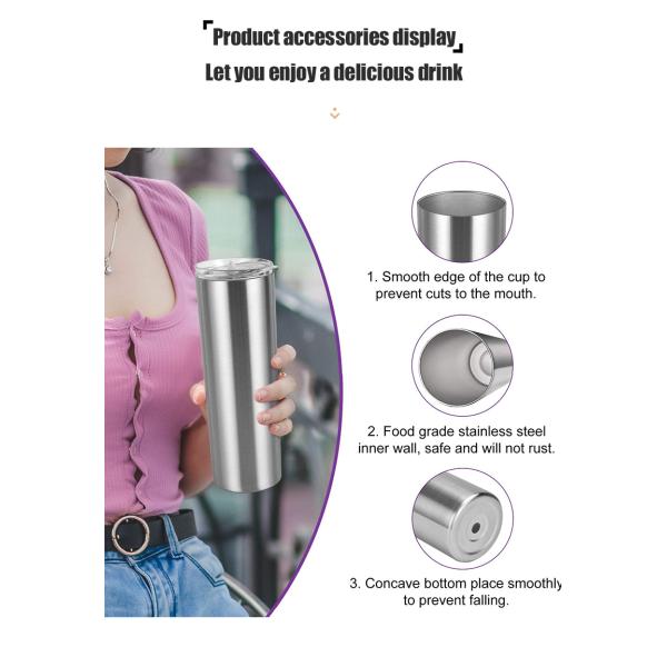 20oz Hot Selling Double Wall Stainless Steel Vacuum Coffee Water Mugs Custom Color Travel Shinny Water Tumbler