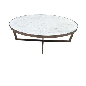 Stone top brass metal finish side table/end table/coffee table for 5-star hotel