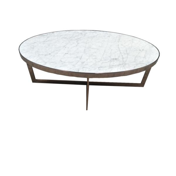 Stone top brass metal finish side table/end table/coffee table for 5-star hotel