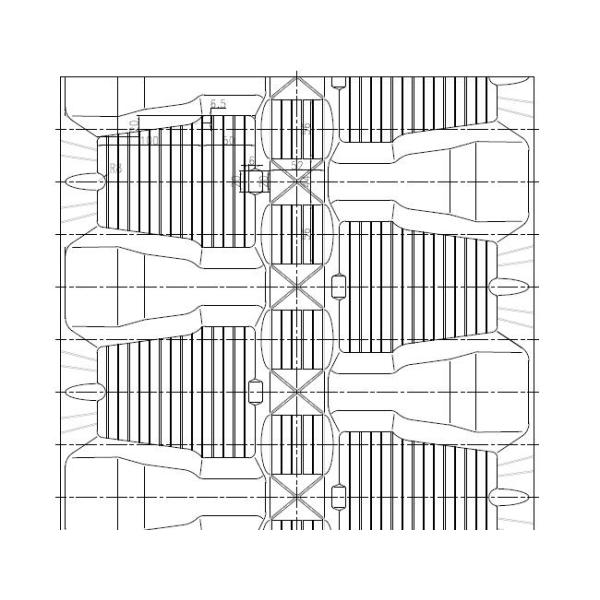 Lightweight Track Loader Rubber Tracks Low Noise 100mm Pitch Ajustable Size