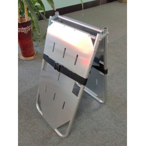 Aluminum Alloy Hard Board Two Fold Stretcher For Patient Transfer Light Weight