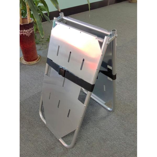 Aluminum Alloy Hard Board Two Fold Stretcher For Patient Transfer Light Weight