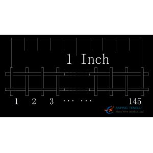 145mesh Plain Weave Pattern Wire Mesh, 0.0022" Wire and 0.0047" Opening