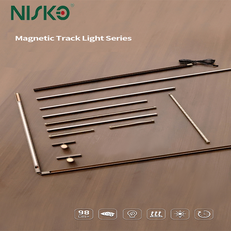 Magnetic Track Lights Ceiling Wall Liear Light Spot Recessed LED Rail Lighting