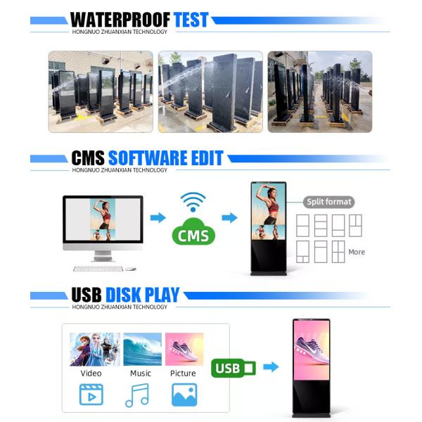 Wifi Outdoor Digital Menu Boards Waterproof For Promotion