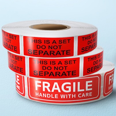 A4 label stickers showing high-quality print results on coated paper