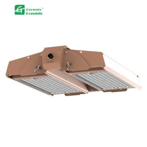 Growers Republic Lightweight 340W Greenhouse LED Grow Lights Dimmable Angle