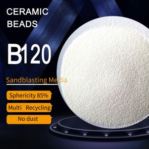 10L 12Lbarrels package 700HV 25kgs 125ΜM JZB120 Ceramic Bead Blasting