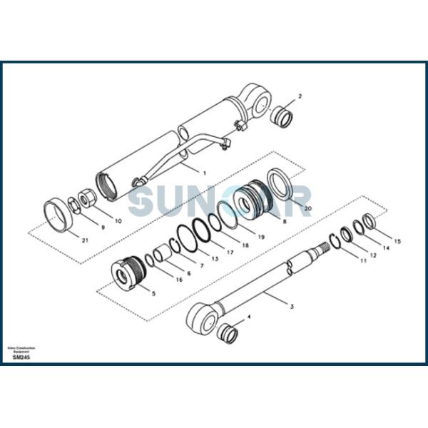 VOE 14589170 VOE14589170 Dozer Blade Cylinder Service Kit for EC60C EW60C