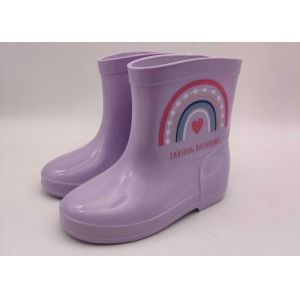 Childrens Light Up Rain Boots Side Printed Multiple Color Wellington Boots