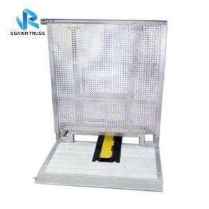 Straight Security Crowd Control Panel Platform With Tray Cable Ramp Use