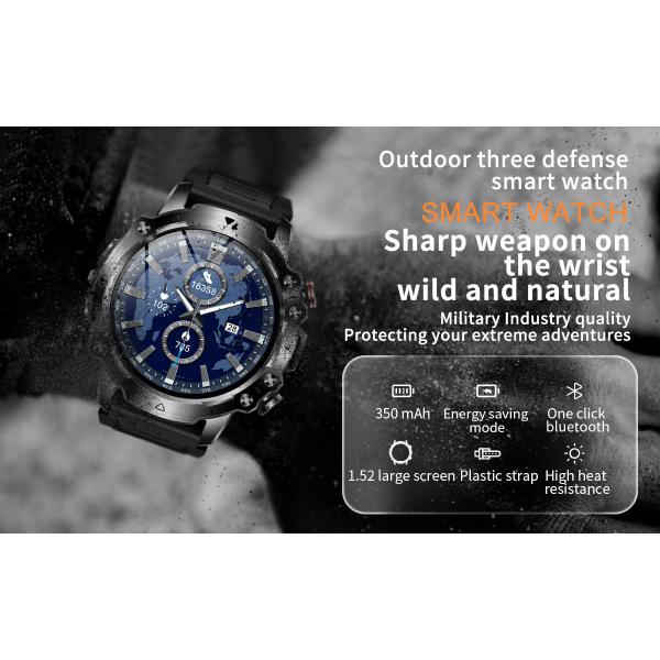 1.43 Inch HD Hiking Smart Watch GPS Tracker IP68 Waterproof Oem