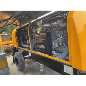 China Refurbished Used Concrete Trailer Pump 1800mm Pump Stroke Max Delivery Distance 500-600m on sale