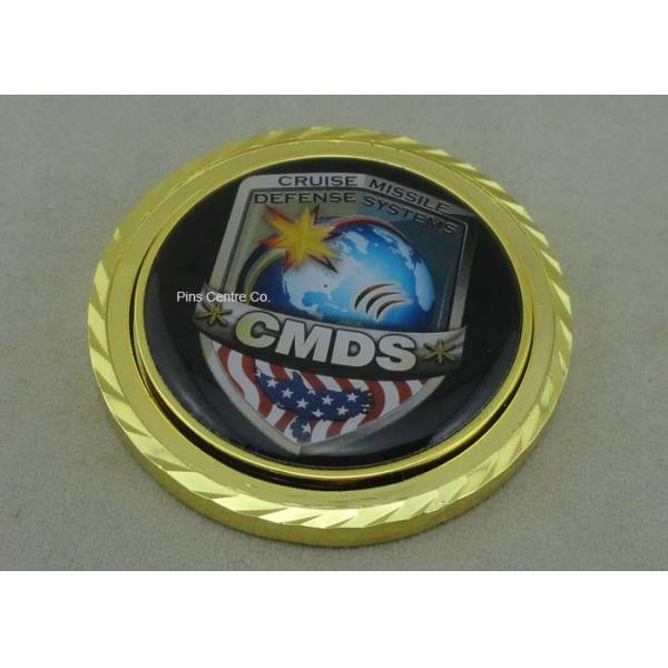 Buy Rope Edge Personalized Spinning Coins With Zinc Alloy , 50mm Diameter at wholesale prices