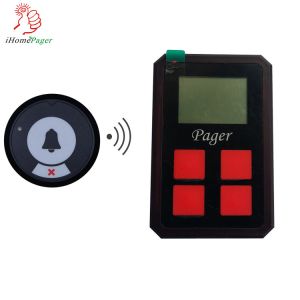 wireless calling system call button transmitter and portable pager