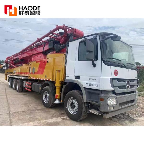 Buy Good Partner SANY 72m mounted trailer price putzmeister spare parts used mobile sale concrete pump truck at wholesale prices