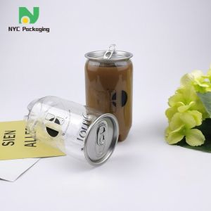 BPA Free Plastic Fruit Juice Bottles 500ml Pull Up Cans Clear Color