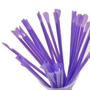 Shave-ice Milk Shake Disposable PLA Straw With Spoon Multi-color PLA Spoon