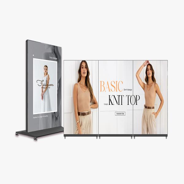 Full Screen 75''85''98' Moveable Vertical Digital Signage LCD Advertising Player for Indoor Use Shopping Malls & Restaurants