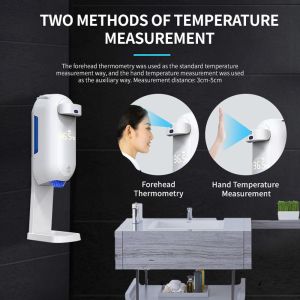 Intelligent 1.1L Automatic Soap Dispensers With Forehead Thermometer