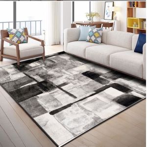 Modern Simple Stripping Blending Crystal Velvet Living Room Floor Carpets 80