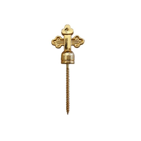 Buy PP And Iron Funeral Coffin Screw 5# Casket Decoration Gold Cross Shaped at wholesale prices
