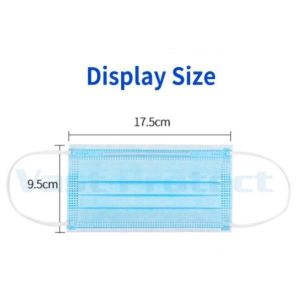 Blue Disposable Dust Mask with ISO13485 Certificate Earloop Typeiir 3ply Face