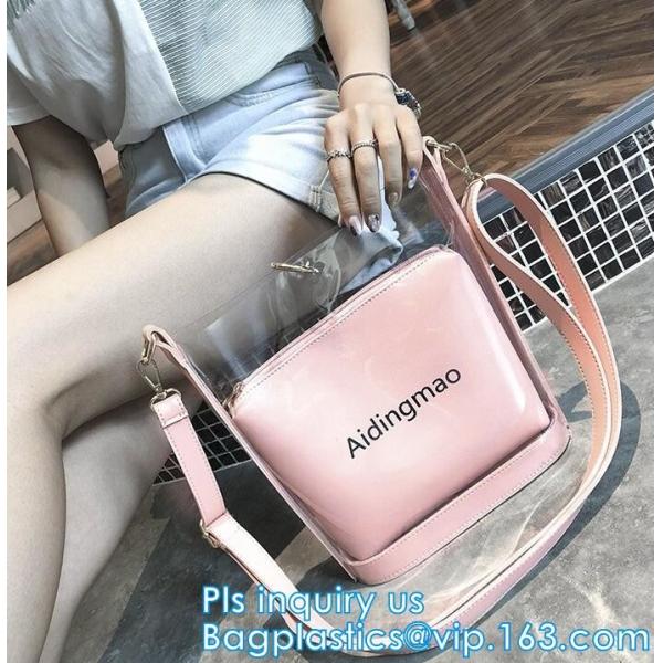 Fashion Women handbag Transparent PVC Clear Beach single shoulder bag,woman