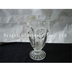 Quality delicate design milk shake cup, glass ice cream cup wholesale for sale