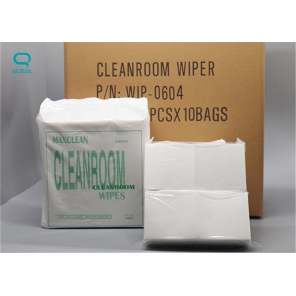 Buy Continuous Polyester Long Fiber Double Sided Braided Dust Free Cloth White at wholesale prices