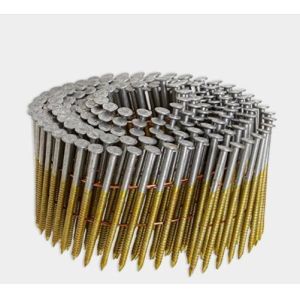 2" 50mm Wooden Pallet Coil Nails 15 Degree Galvanized Steel for Construction