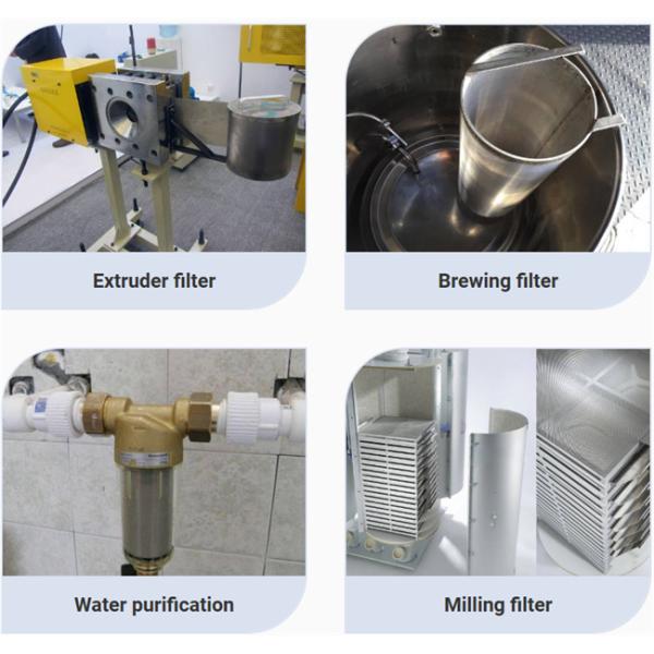 100 Microns Stainless Steel Filter Mesh Screen Three Layers For Nylon Extruder