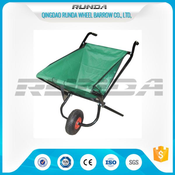 Green Color Cloth Fold Away Wheelbarrow 5kg Water Resistant Cover For Gardeners