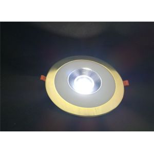 Recessed COB Led Downlight 18W Round Golden Edge Living Room White Yellow