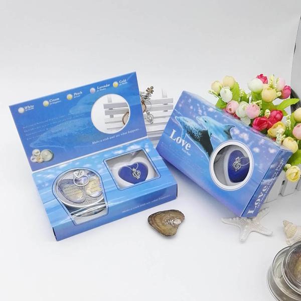 Perfect Gift DIY Love Pearl Necklace Gift Box with Cage Pendant Oyster in the Can