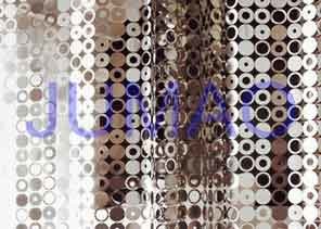 Buy Durable Decorative Metal Curtains Light Silver Air Flow For Hotel Decoration at wholesale prices