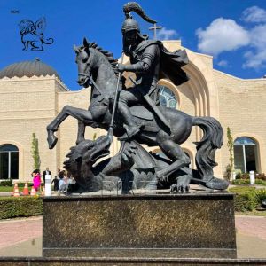 BLVE Bronze St.George Statue Large Catholic Religious Warrior Saint George