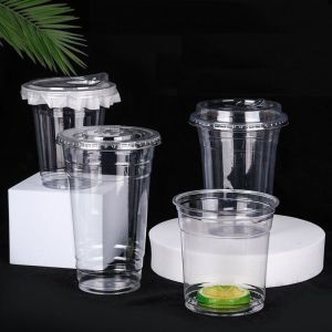 PLA Clear Cups φ90mm 16oz Compostable Cups Environmental Friendly