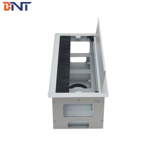 Conference office room used aluminum table brush desk grommet box